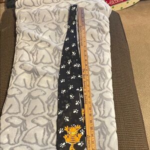 Addiction Black and White Paw Print Tie